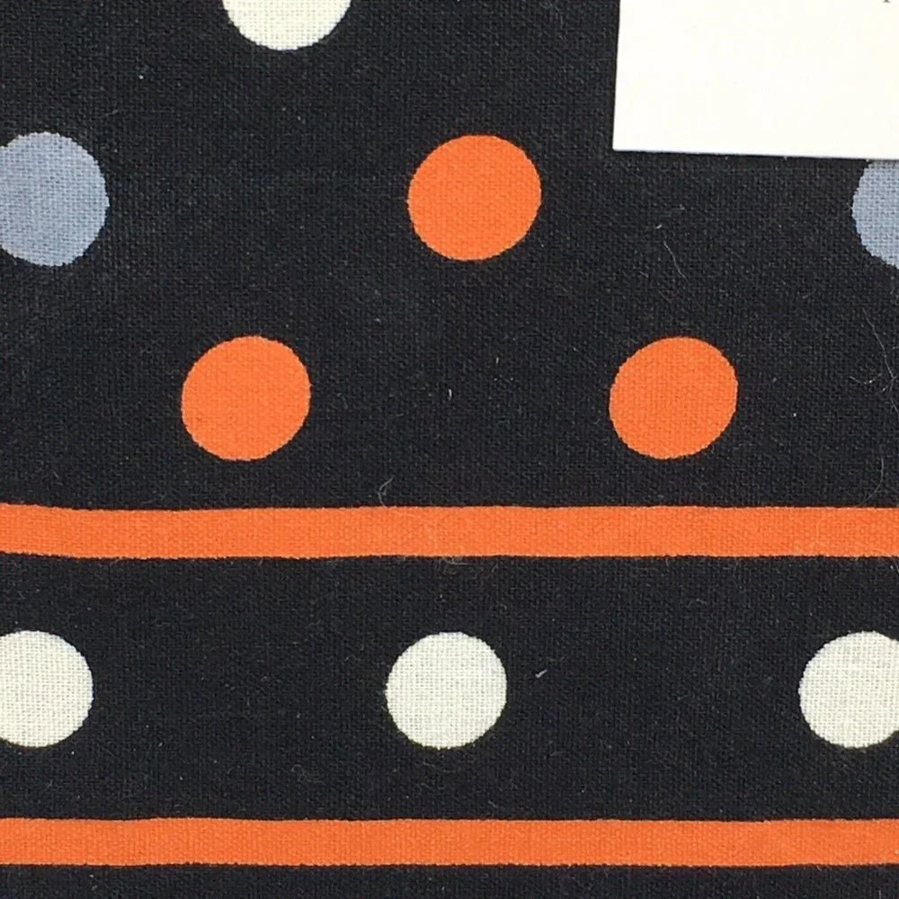 April Cornell Polka Dot Orange Gray Black Tablecloth 54